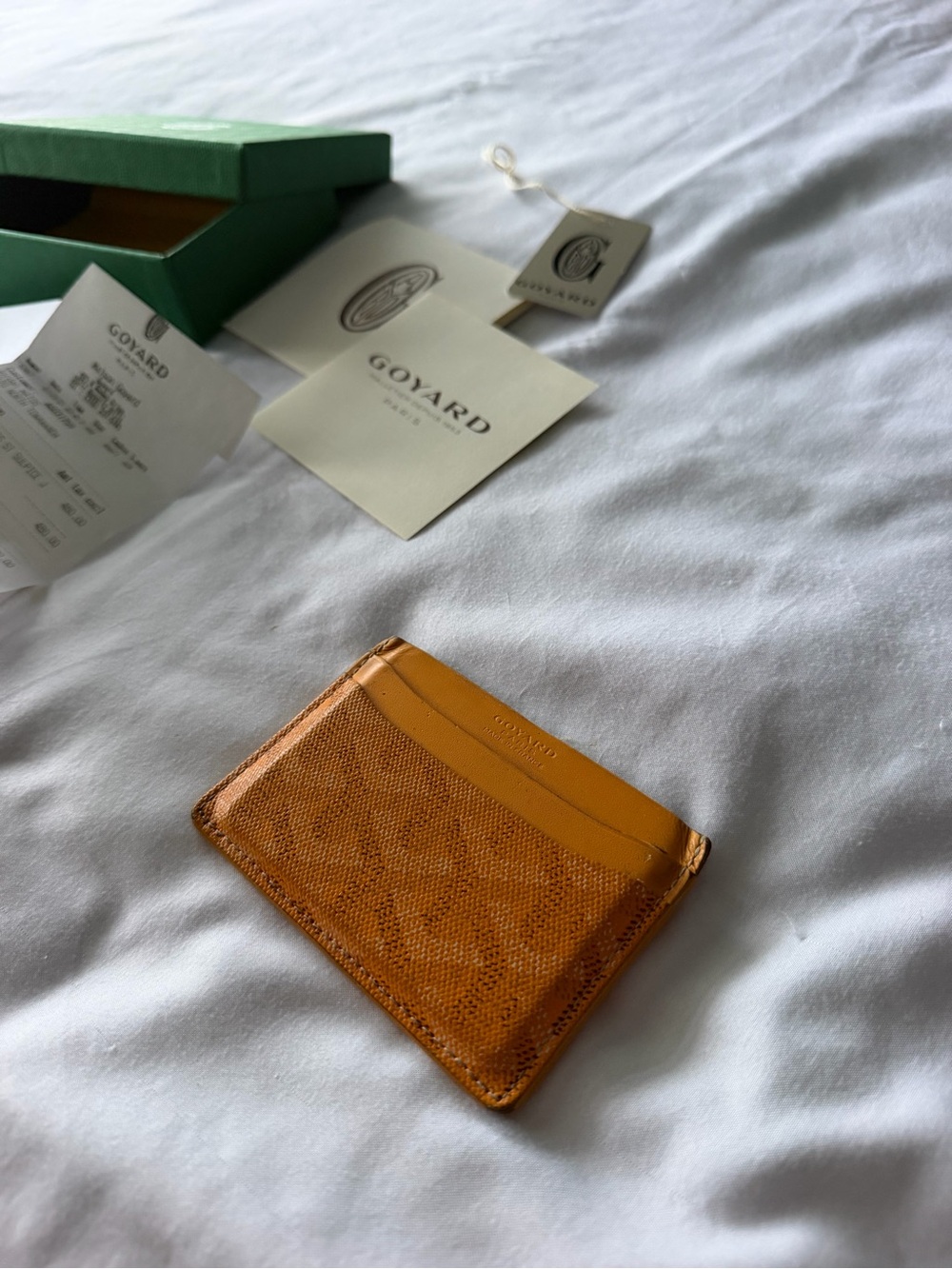 Yellow Goyard St. Sulpice Card Holder